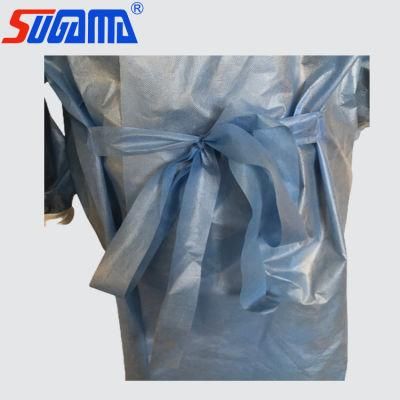 Hospital Patient Dressing Gowns PP or SMS Non-Woven Fabric Short Sleeves Disposable Medical Examination Gown