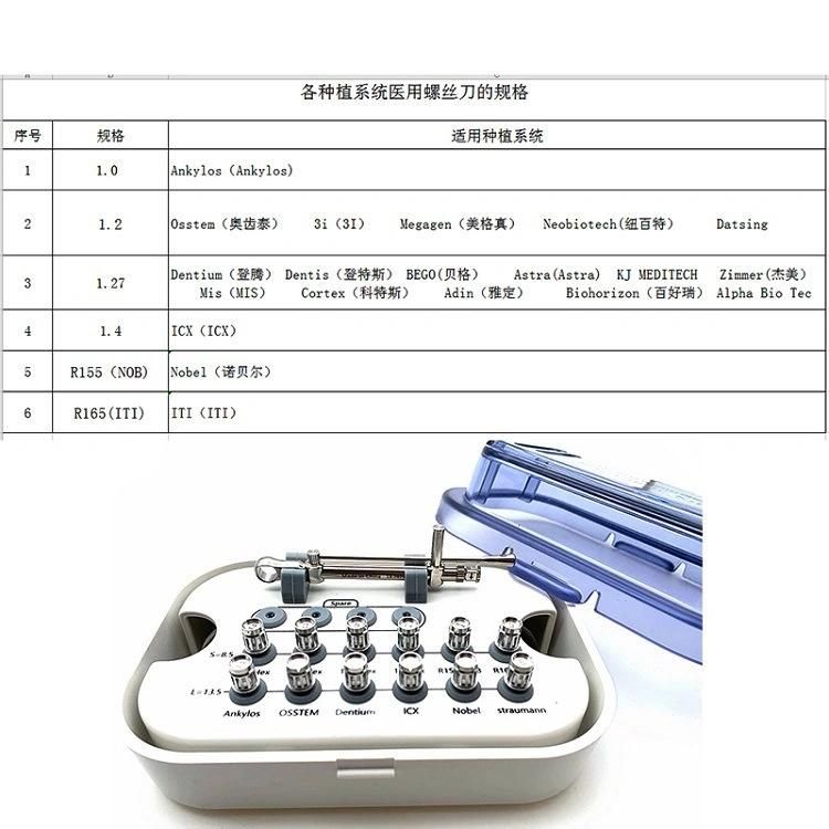 Universal Screwdriver Wrench Screwdriver Oral Denten Aotai Implant Dental Implant Universal Repair Tool Box