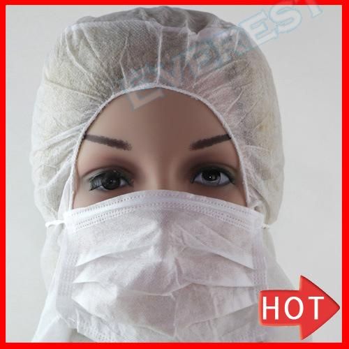 Polypropylene Disposable Beret Non-Woven Spun Bond Surgical Bouffant Hairnet Caps