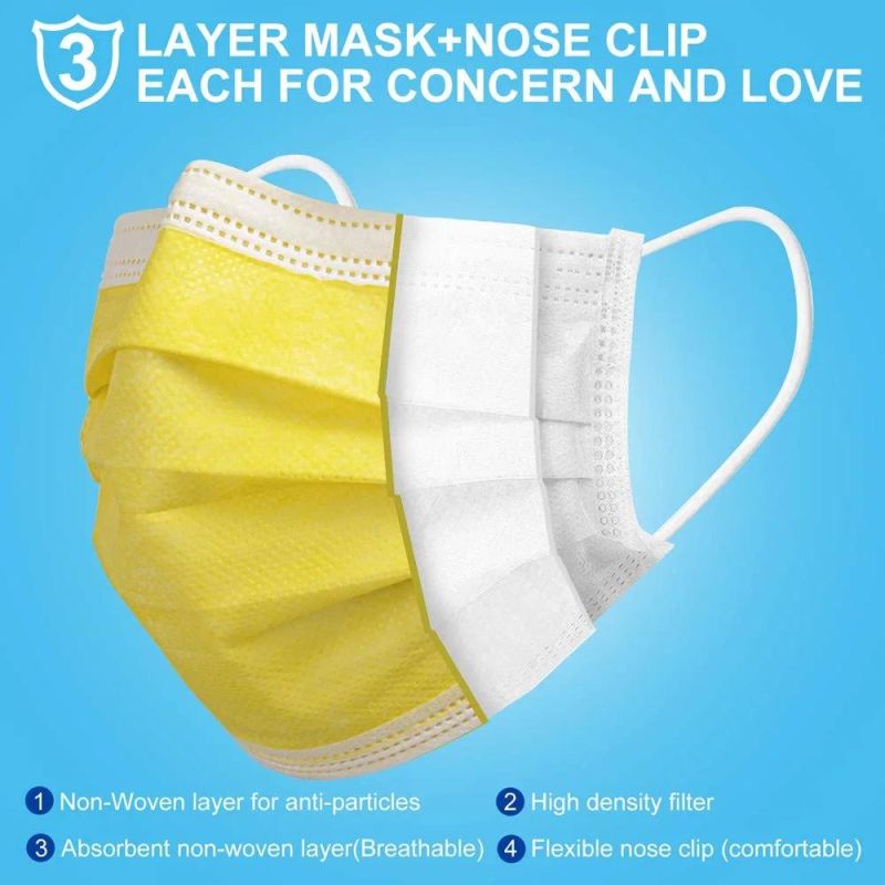 Wholesale Multi Colors 3 Ply Masker Face Disposable Earloop Disposable Face Mask Hot Sale Products