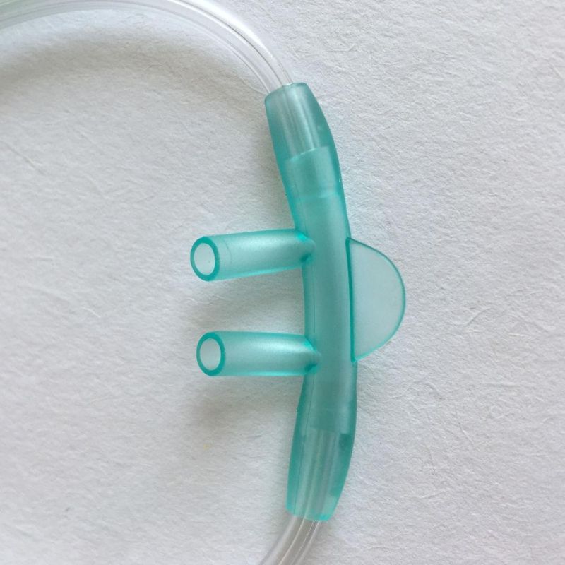 Clear Color Disposable Nasal Oxygen Cannula with Injection Nasal Prongs CE/FDA