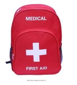 Red Empty Medical Survival First Aid Kit Back Pack First Responder