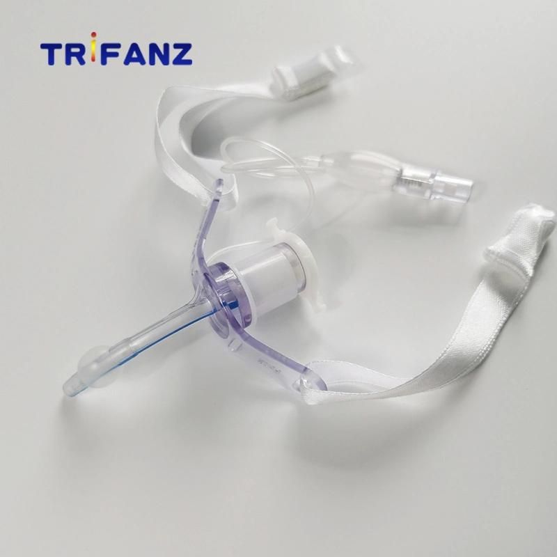 Disposable PVC Tracheostomy Tube with Cuff, ISO 13485 Approved