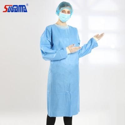 AAMI Level 2 Disposable Non-Woven PP PE SMS Laminated Waterproof Surgical Gown