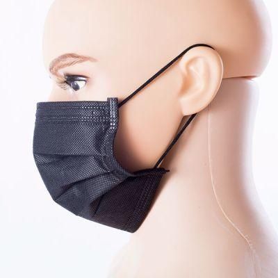 5ply Black Non-Woven Disposable Soft Comfortable Carbon Filter Face Mask with Earloop