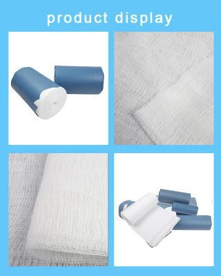 90cm X 100m Cotton Gauze Roll/100% Bleached Cotton Absorbent Jumbo Gauze Roll Manufacturer with CE