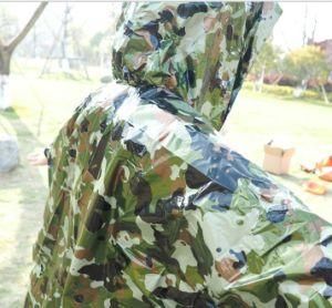 Wholesale Disposable Emergency Raincoat Survival Bulk Camouflage Rain Poncho for Outdoor