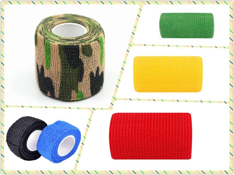 Colorful Medical Sport Self-Adhesive Cohesive Bandage Without Latex