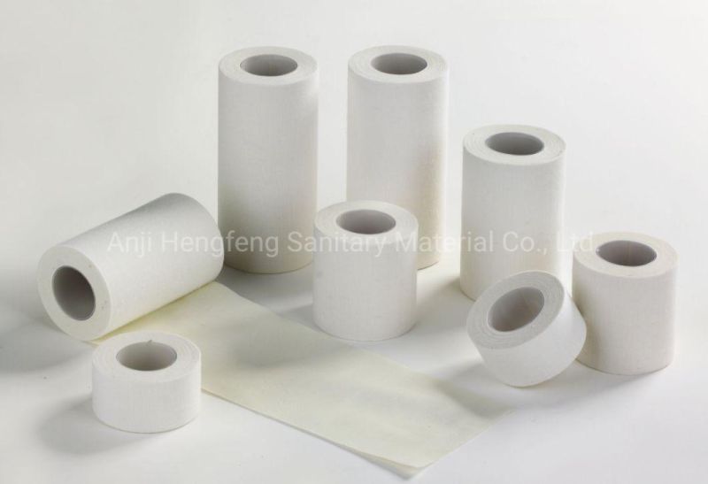 ISO Approved High Quality Medical Adhesive Zinc Oxide Cotton Tape Sports Tape 10cm