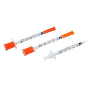 1ml Disposable Insulin Syringe Orange Color