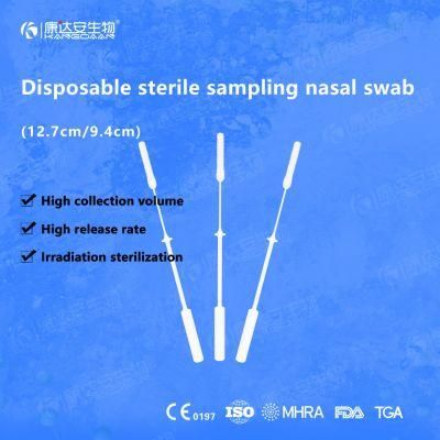 Nasal Swab 9.4cm Breakpoint Virus Detection Flocked Sampling Swab