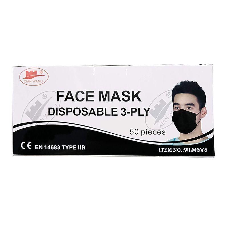 3 Layers CE FDA Approved Protective Black Face Mask