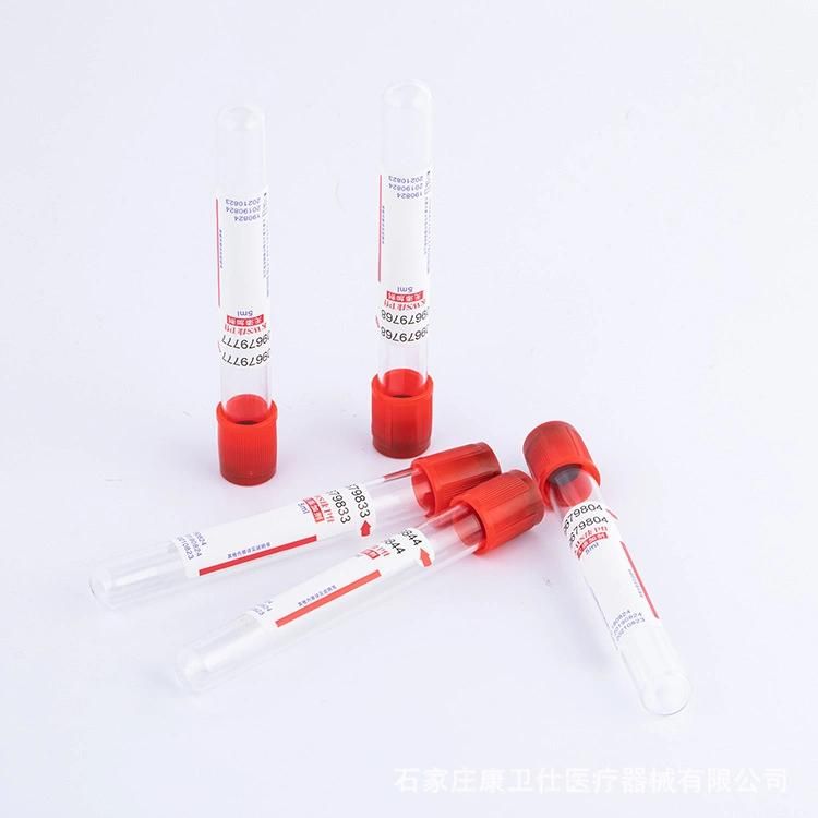 Disposable Vacuum Blood Collection Tube Red Tube Serum Biochemical Tube Various Models Support Customization Vacuum Blood Collection Tube