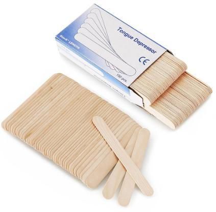 HD9 - Medical Packaging Sterile 150 * 18 * 1.6mm Wooden Disposable Tongue Depressor