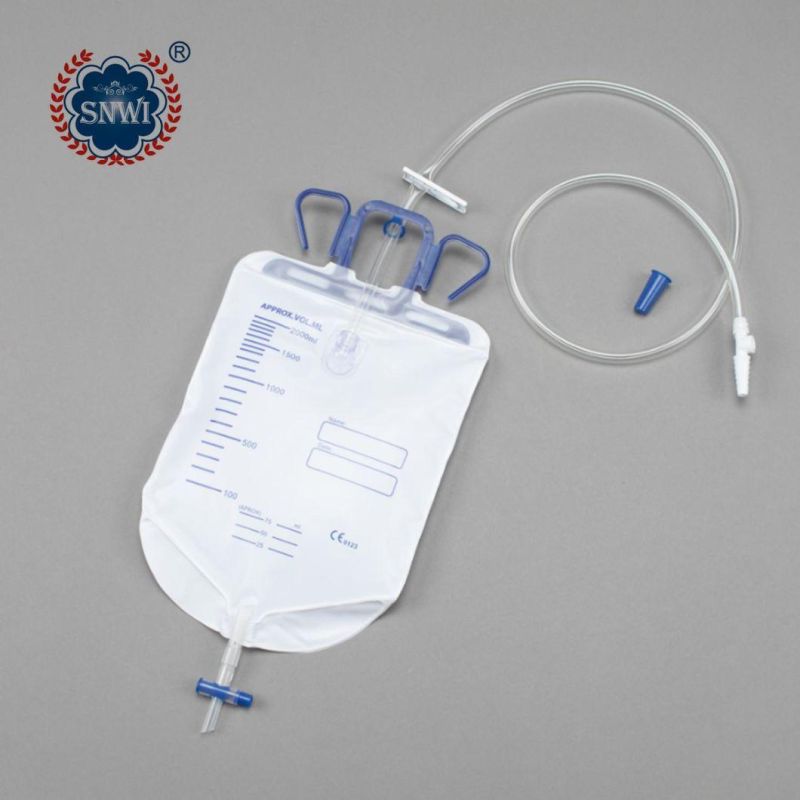 Manufactory Disposable Sterile Luxury Urine Drainage Bag 2000ml with CE ISO Certificate