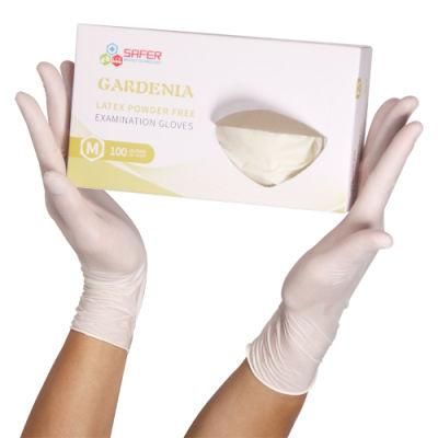 Malaysia Manufacturer Latex Examination Glove with Powder Free for Food Handle