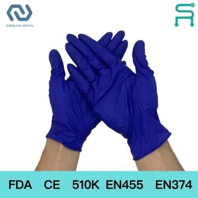 Disposable Nitrile Gloves Food Grade FDA CE Powder Free Nitrile Gloves