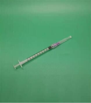 New 2021 Medical Disposable Plastic Auto-Disable Vaccine Injection Syringe with Needle 1ml
