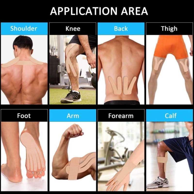 Wholesale Sport Waterproof Kinesiology Tape Muscle Tape 5cm*5m Tattoo Design