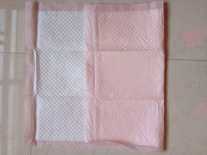 OEM ODM China Wholesale Xxxx Underpad Disposable Pad Incontinence Pad Private Label Free Samples PE Backsheet Fluff Pulp Adult Pink Bed Pad with Sap Waterproof