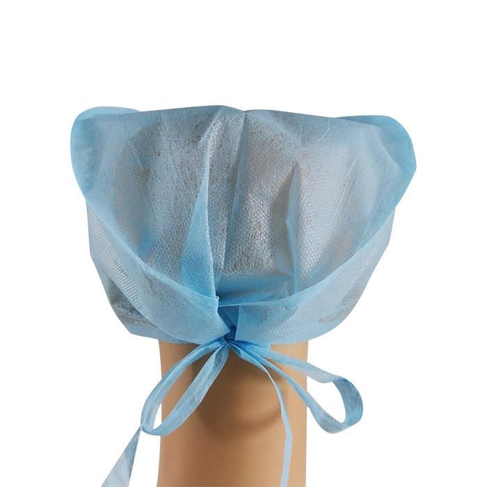 Gorro Descartable PARA Cirujano (con amarras) Celeste Disposable Cap for Surgeon (with ties) Light Blue
