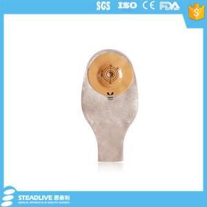 Drainable Ostomy Pouch with Convex Hydrocolloid Flange and Non Voven Liner