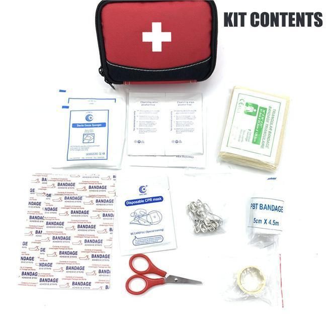 Oxford Red First Aid Kit Family Travel Versatile Portable