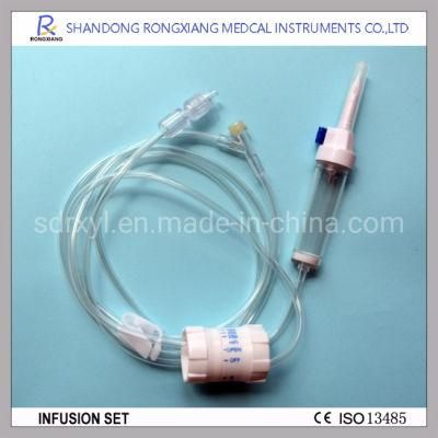 Disposable Infusion Set with IV Flow Regulator and Y Connector