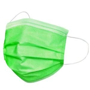Factory Direct Sales Disposable Green Flat Earloop Non Sterilization Face Mask
