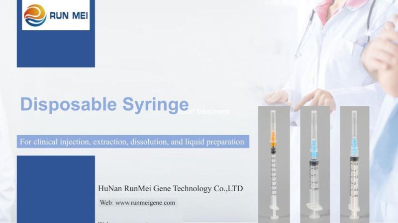 1ml 3ml 5ml Disposable Syringe Top Quality Sterile Hypodermic Syringes with Needle for Single Use
