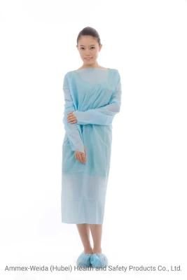 Hospital/Clinic Use CPE Protective Gown Thumb Loop Design Disposable Protective Clothing