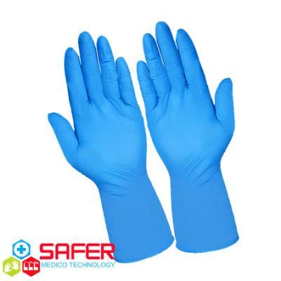 Blue Nitrile Medical Examination Gloves with Powder Free