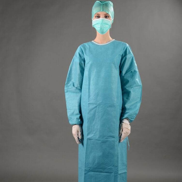 High Quality Operating Theater Gowns PP PE SMS SMMS Smmms Long Sleeve Scrub Suit for Doctor