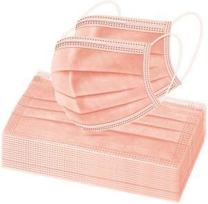 Factory Supply Good Breathable Disposable Pink 3 Layers Non-Sterile Face Mask