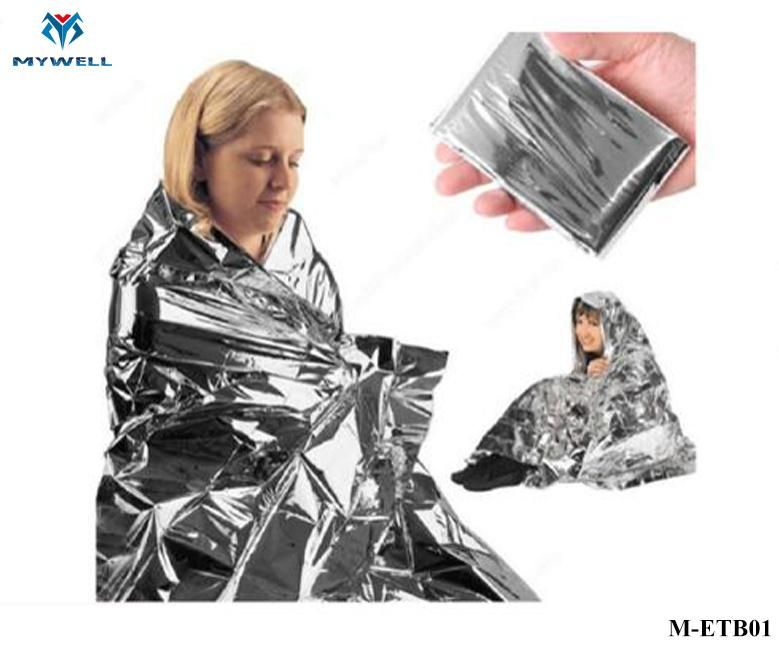 M-Etb01 Hot Sale Emergency Thermal Foil Rescue Blanket with Gold