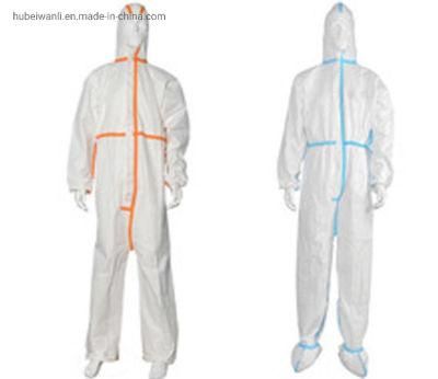 Nonwoven Disposable Medical Coverall Type 4/5/6 with Zipper En14126 Standard