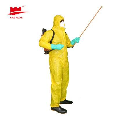 Type 3 / 4 Protection ISO13485 Microporous Chemical Liquid Tight Disposable Coverall with Hood