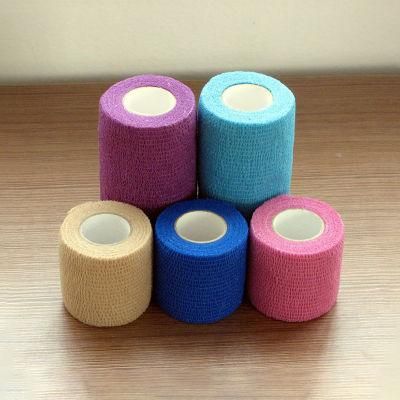 Surgical Colorful Self Adhesive Non-Woven Elastic Cohesive Gauze Sport Bandage