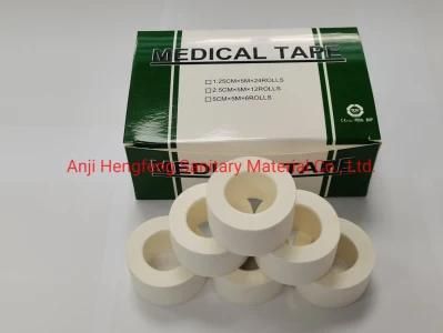 ISO Approved High Quality Medical Adhesive Zinc Oxide Cotton Tape Sports Tape 5cm X 5m