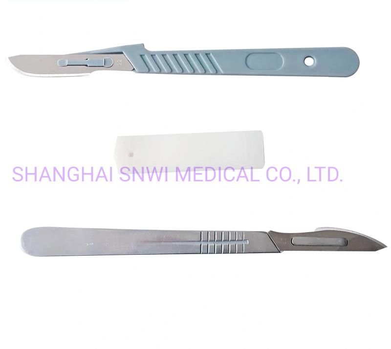 Hospital Disposable Medical Sterile Scalpel Blade Surgical Knife Surgical Scalpel with Plastic Handle