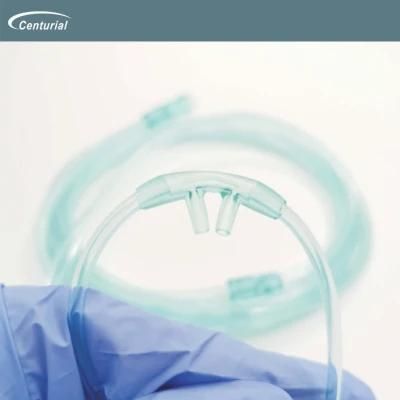 Medical PVC Oxygen Nasal Cannula with Tube Color Optional