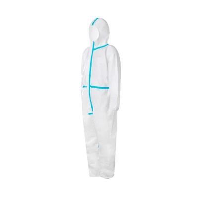 Medical Set Doctor Isolation Gown Cutting Disposable Gown PPE Suit PP PE Coated SMS Ss Medical Fabric Class I Conjoined Coverall