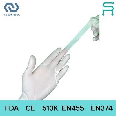 Food Grade FDA CE Powder Free 510K En455 Disposable Nitrile Gloves