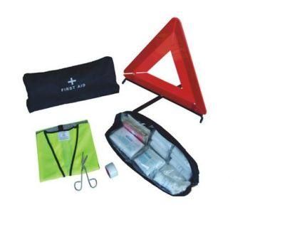 Auto Roadside Bag with Safety Vest Emergency First Aid Kit