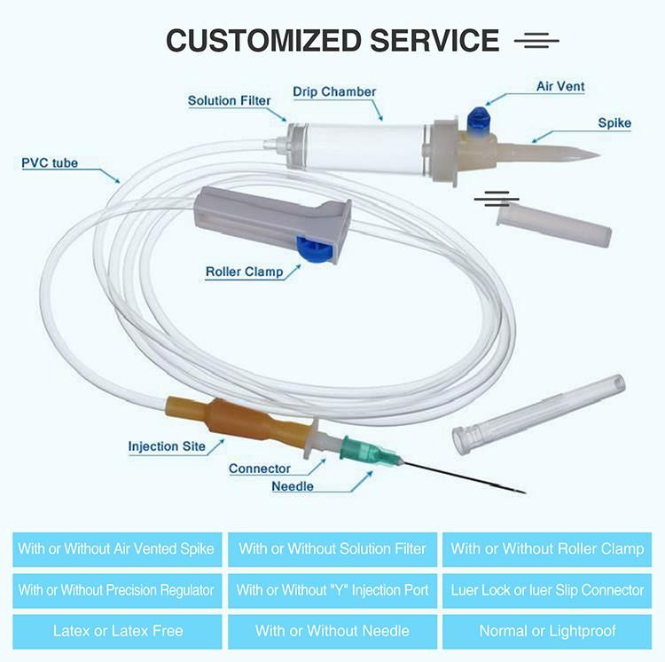 Precision Filter Disposable Infusion Set IV Set with Burette