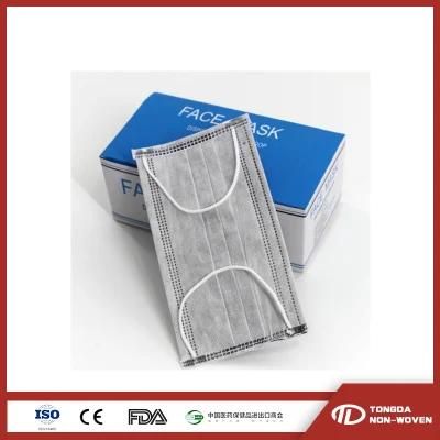 Earloop Reinforced Face Mask Disposable Non Woven Grey Mask