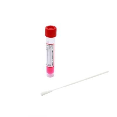 Laboratory Disposables Virus 10/12ml Vtm Tube Sampling Tube Nasal with Flocked Swab Sterile Sampling