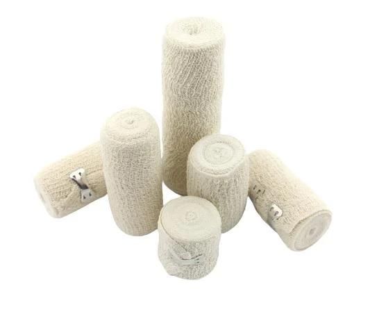 HD375 High Quality Wholesale Natural White Medical Elastic Crepe Spandex Bandage