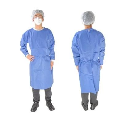 Non Woven Fabric SMS/PP+PE 45GSM Wholesale Factory Direct Supply Disposable Isolation Gown