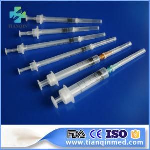 Best Selling Medical Auto-Disable Ad Disposable Safety Syringe; 0.1ml-1ml; CE&FDA (510K)